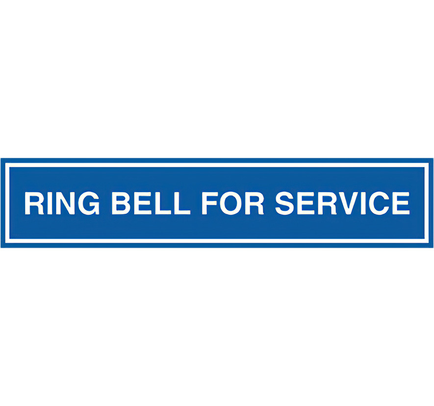 "Ring Bell for Service" Counter Sign