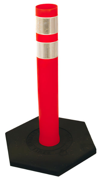 PORTABLE DELINEATORS, 28" POST,18" BASE