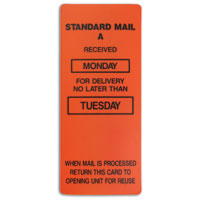 BULK BUSINESS MAIL 2 DAY COLOR CODE CARD