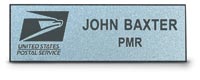 2 Line Postal Logo Plastic Name Badge w/ Magnetic Back